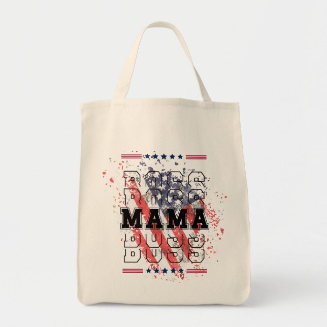 Tote Patriótico Boss Mama | Bolsa de lienzo para m (Frente)