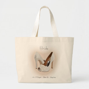 Tote Personalizado de la bolsa de zapatos de novia