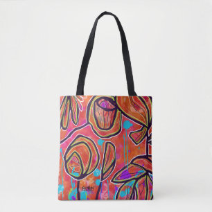 Tote vibrante del arte de Digitaces o la bolsa