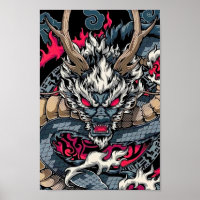 Tótem de dragón chino, arte de tatuajes