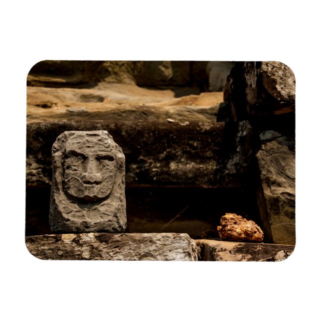 Totem de Piedra Sonriente de Camboya Imán - Rectán (Horizontal)