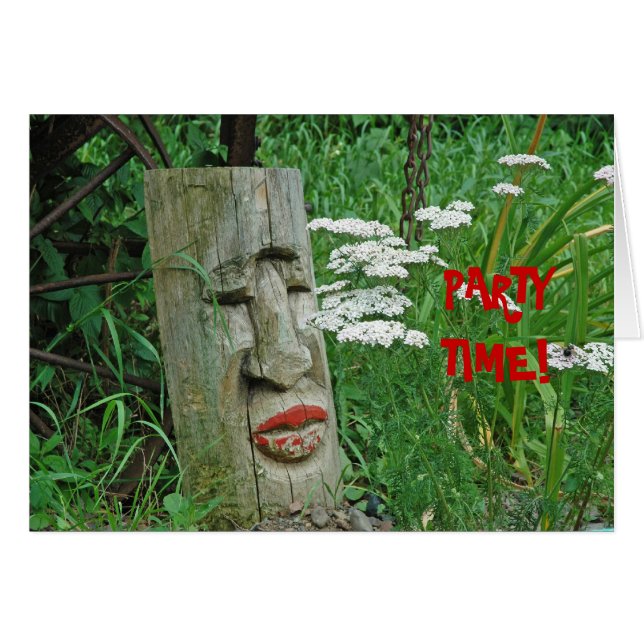 TOTEM INDIO ESTADOUNIDENSE: TARJETA FIESTA (Anverso (Horizontal))