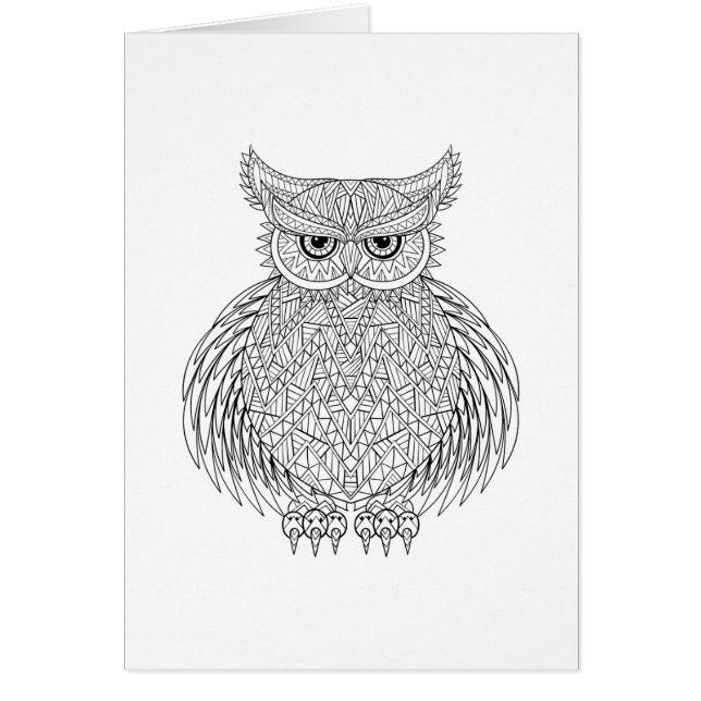 Tótem inspirado del pájaro del búho (Frente)