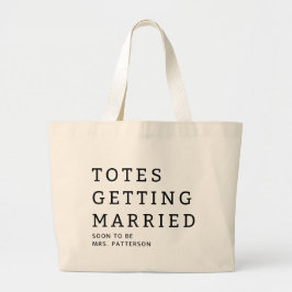 Totes Getting Married Nombre de la Novia Bolsa Tot