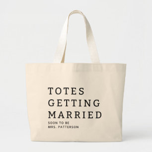 Totes Getting Married Nombre de la Novia Bolsa Tot