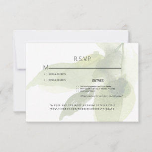 Touches of Spring Foliage Wedding Tarjeta RSVP