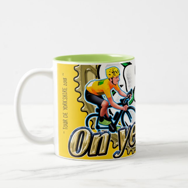 Tour de Yorkshire 2018 ‘On yer Bike’ taza de café (Izquierda)