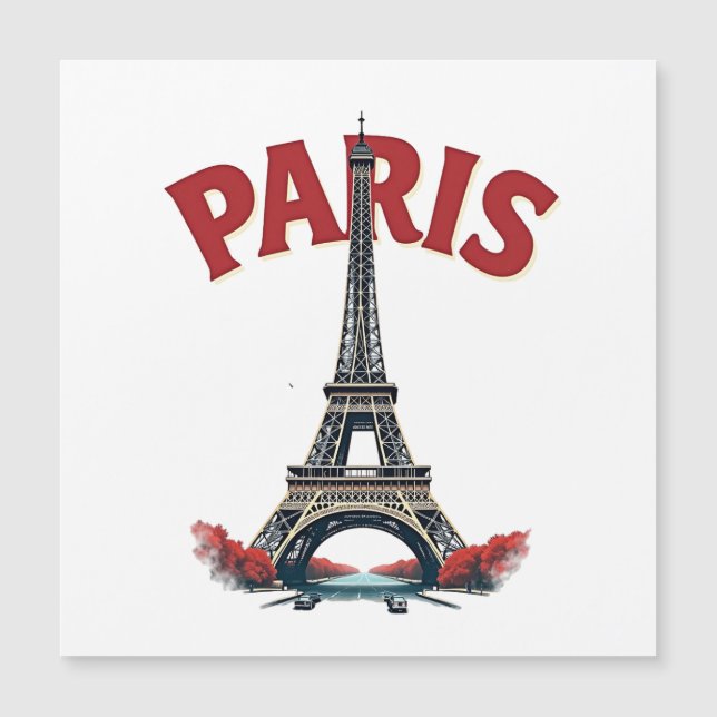 Tour Eiffel, Paris, retro (Anverso)