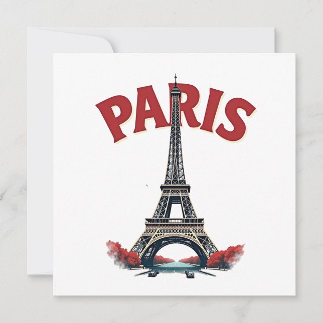 Tour Eiffel, Paris, retro (Anverso)