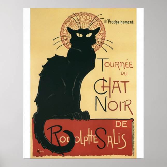Tournee Du Chat Noir Impresión para gato negro (Frente)