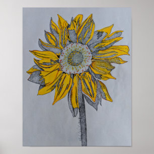Tournesol, girasol, flor amarilla, arte amarillo
