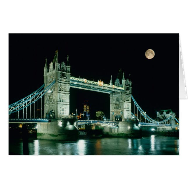Tower Bridge en Night, Londres, Inglaterra (Anverso (Horizontal))