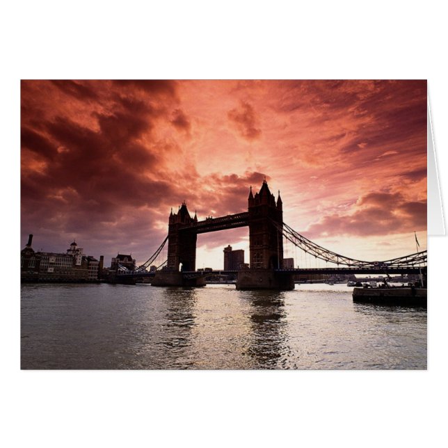 Tower Bridge Red Sky (Anverso (Horizontal))