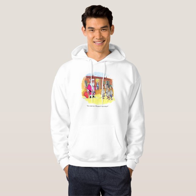 Toy Makers hombres sudadera encapuchada blanca (Anverso completo)