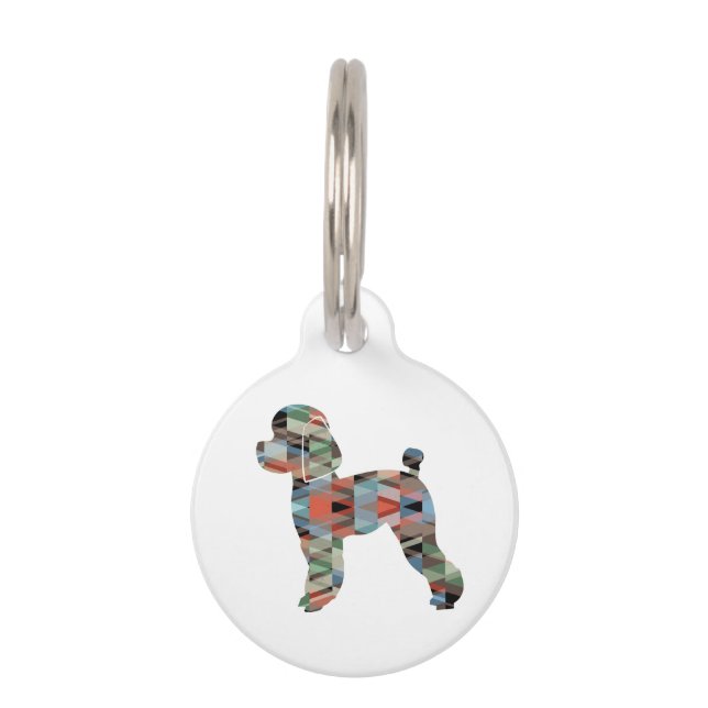 Toy Poodle Dog Geo Silhouette Placa (Anverso)