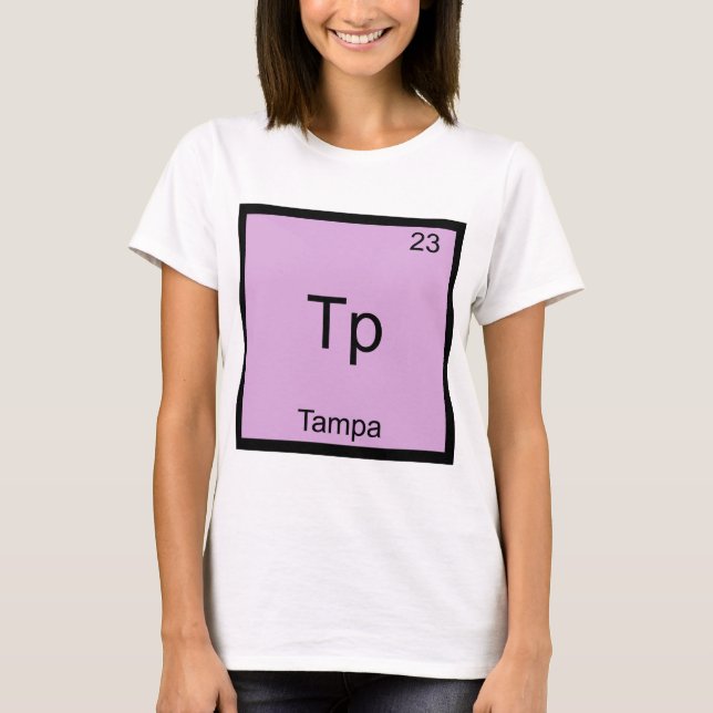 Tp - Camiseta del símbolo del elemento químico de  (Anverso)