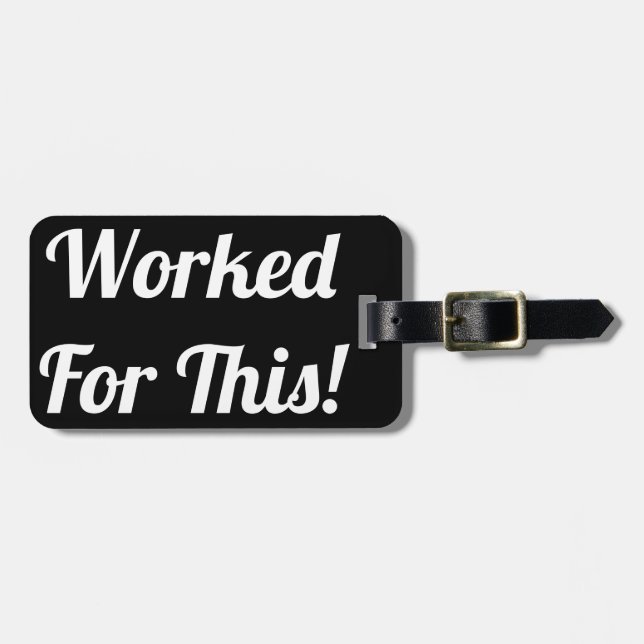 Trabajado para esta etiqueta del equipaje (Frente Horizontal)