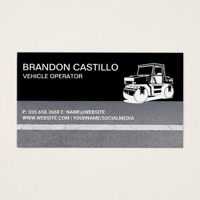 Trabajador de construcción | Rodillo de carreteras (Frente)