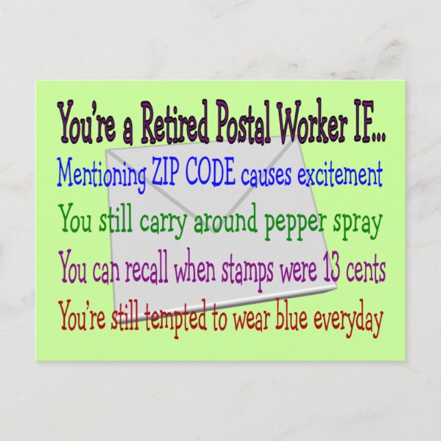 Trabajador postal retirado: divertidas camisetas y (Anverso)