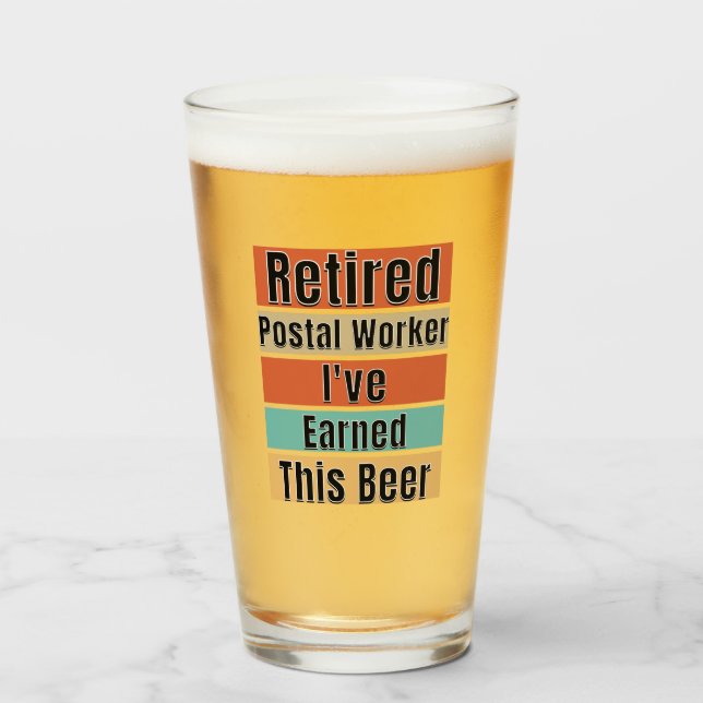 Trabajador Postal retirado. He ganado esta cerveza (Anverso (lleno))