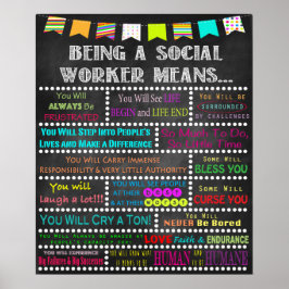 Trabajador social Poster de arte Inspirador