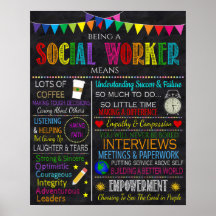 Trabajador social Poster de arte Inspirador