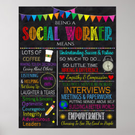 Trabajador social Poster de arte Inspirador