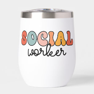 Trabajador social retro personalizado