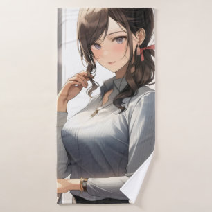 Trabajadora de oficina chica anime