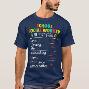 Trabajadora social escolar divertida camiseta de r