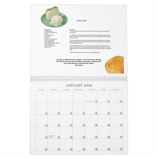 Trabajamos para el calendario del queso (Jan 2026)