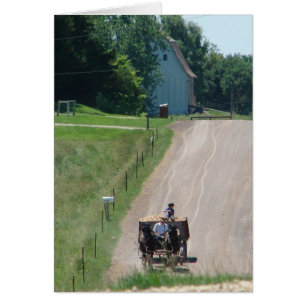 Trabajando con artesanías de Amish Pinto en la car