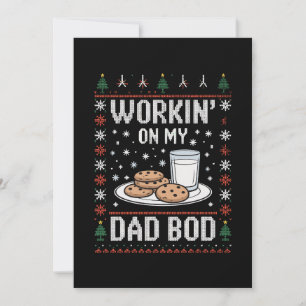 Trabajando en mi Papá Bod Papá Navidad Feo Xmas