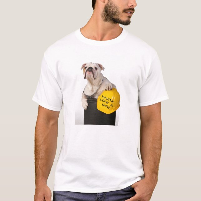 trabajar como una camiseta de perro (Anverso)