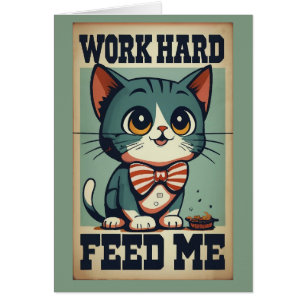 Trabajar duro gato viejo