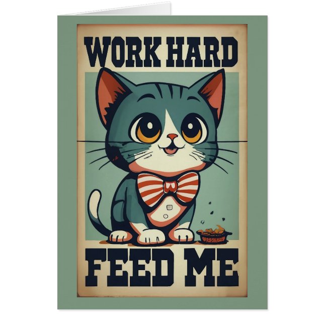 Trabajar duro gato viejo (Frente)