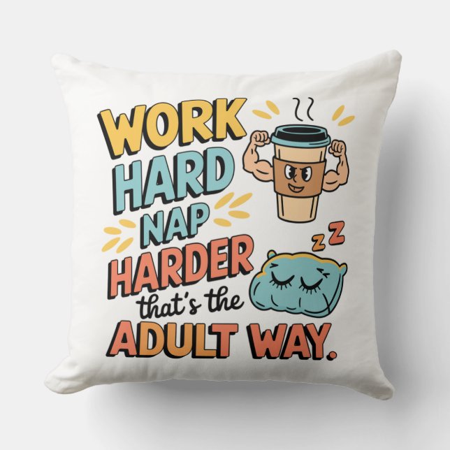Trabajar duro, Nap Harder - La almohada perfecta p (Anverso)