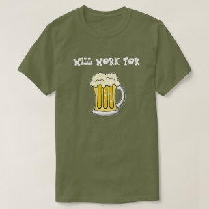 Trabajará para la camiseta de la cerveza