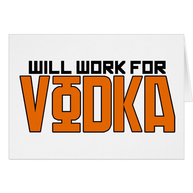 Trabajará para la vodka (Anverso (Horizontal))