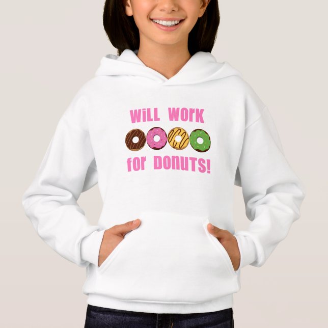 Trabajará para los niños de Donuts T-Shirt (Anverso)