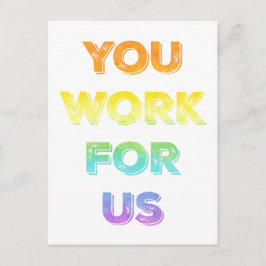 Trabajas para la postal de la protesta LGBTQ de EE