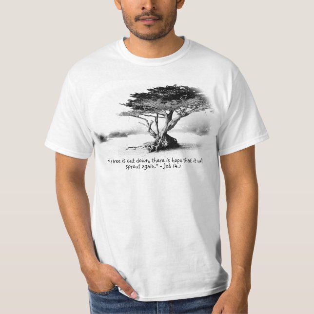 TRABAJO 14:7 Camiseta básica para hombres (Anverso)
