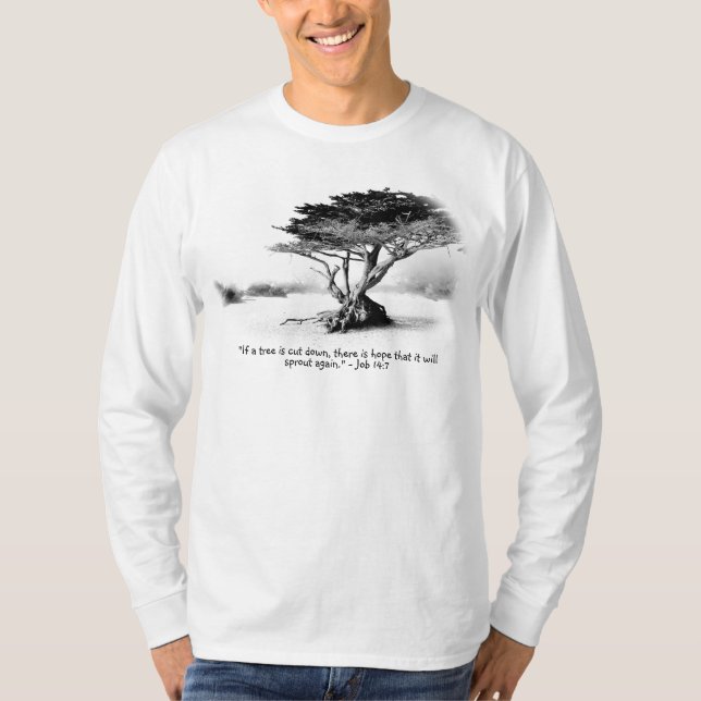 Trabajo 14:7 Camiseta de manga larga para hombres (Anverso)