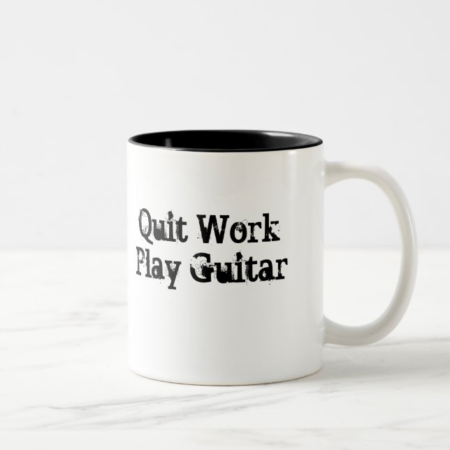 Trabajo abandonado, taza de café de la guitarra (Derecha)