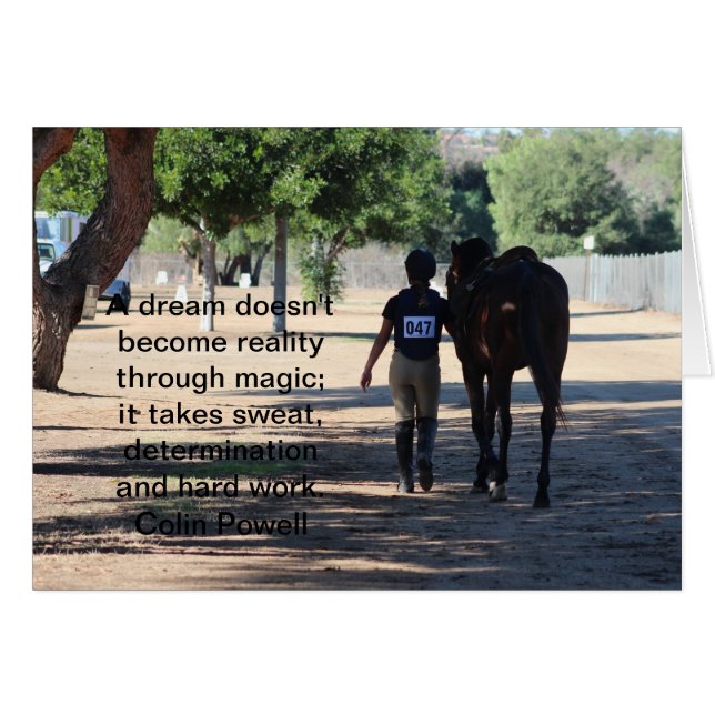 trabajo duro de caballos y jinetes (Anverso (Horizontal))