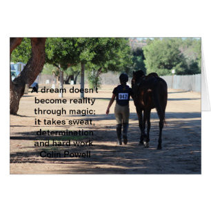 trabajo duro del caballo y del jinete