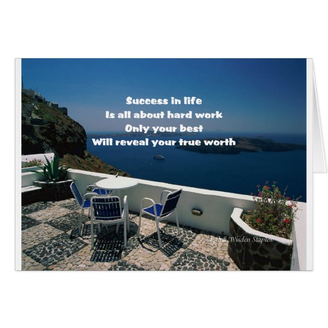 Trabajo duro y éxito (Anverso (Horizontal))