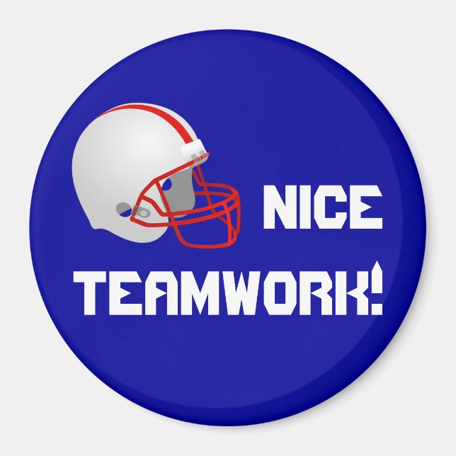 Trabajo en equipo - imán de fútbol (Frente)