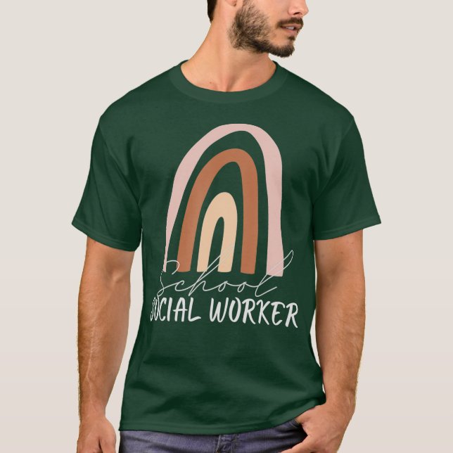 Trabajo social escolar: camiseta con arco iris par (Anverso)