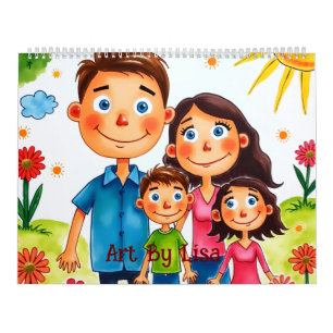 Trabajos artísticos de niños para este calendario